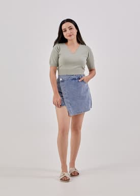 Lori Knit Crop Sleeve Top