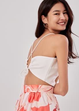 Derin Padded Tie Back Crop Top