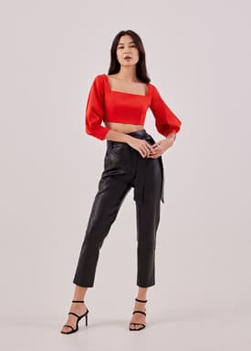 Leana Square Neck Puff Sleeve Top