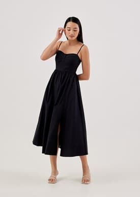 Maryn Padded Bustier Flare Maxi Dress