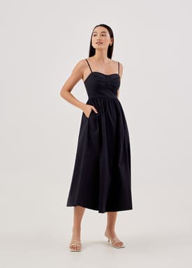 Maryn Padded Bustier Flare Maxi Dress