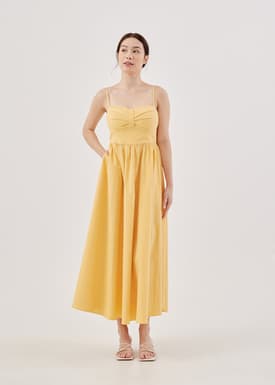 Maryn Padded Bustier Flare Maxi Dress