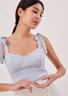 Aleana Bustier Peplum Padded Top