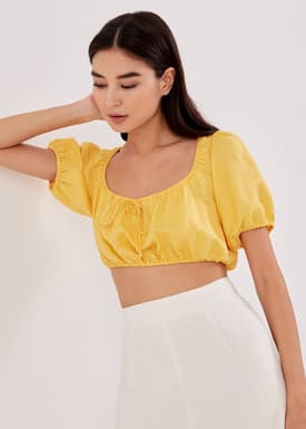 Betsy Puff Sleeve Crop Top