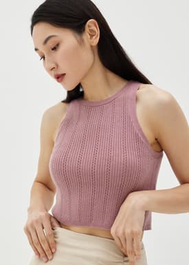 Itzel Pointelle Knit Tank Top