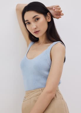 Avry Pointelle Knit Top