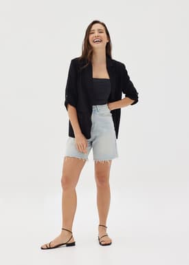 Coreela Padded Pleated Crop Top