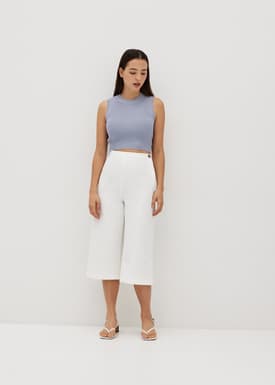 Jakayla Cotton Twill Wide Leg Pants