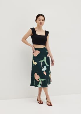 Zielle Padded Square Neck Crop Tank