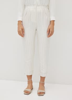 Mayzie Striped Peg Leg Pants