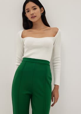 Lena Pintuck Tailored Pants