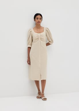 Anniston Puff Sleeve Shirt Dress