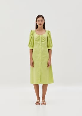 Anniston Puff Sleeve Shirt Dress