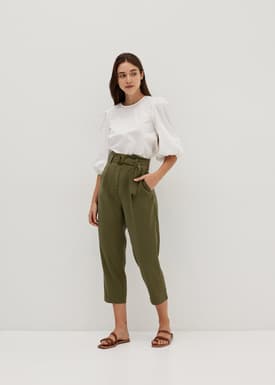Zeina Tie Back Peplum Top