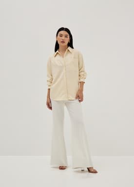 Striped Oversized Collared Shirt