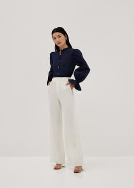 Jazleen Ruffle Cuff Relaxed Blouse