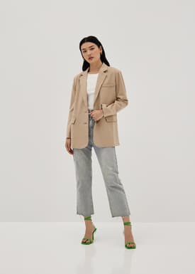 Relaxed Shoulder Padded Relaxed Blazer