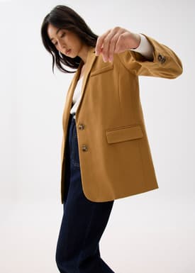 Relaxed Shoulder Padded Relaxed Blazer