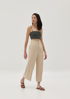 Nyra Linen Wide Leg Culottes