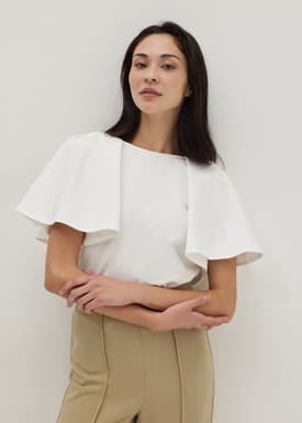 Paislee Flutter Sleeve Fitted Top