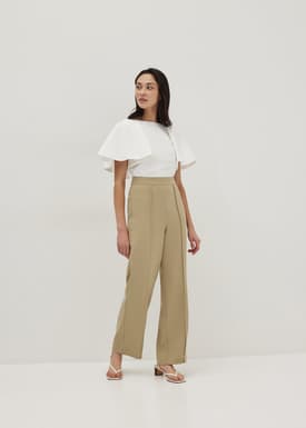 Paislee Flutter Sleeve Fitted Top