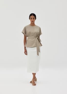 Lilith Crew Neck Sash Top