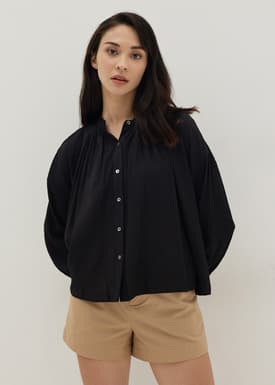 Carolie Ruched Poet Blouse