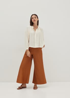 Carolie Ruched Poet Blouse