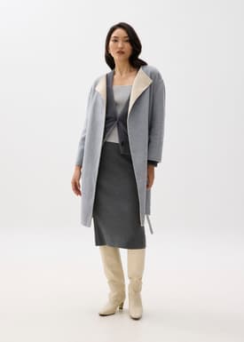 Reversible Wool Blend Coat
