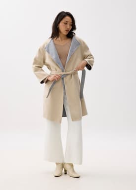 Reversible Wool Blend Coat