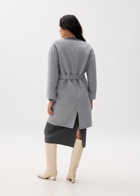 Reversible Wool Blend Coat