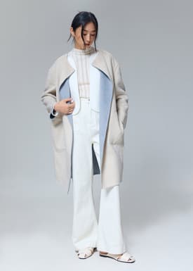 Reversible Wool Blend Coat