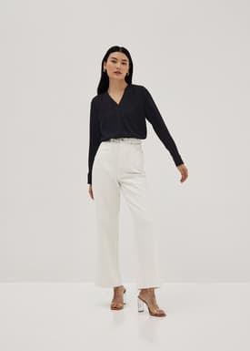 Joan Cross Front Crepe Blouse