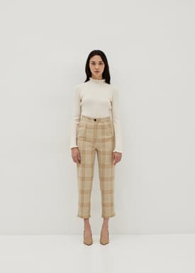 Aurinda Plaid Peg Leg Pants