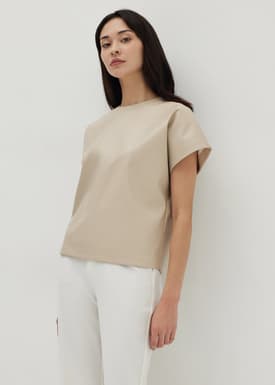 Danika Pleather Shell Top