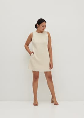 Sallie Tweed Shift Mini Dress