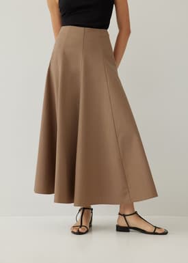 Ovidia Linen Fit & Flare Skirt