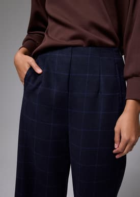 Checkered Wide Leg Culottes
