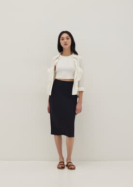 Milana Bias Cut Midi Skirt