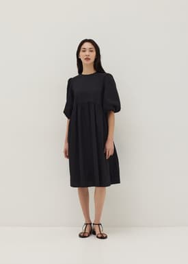 Sapphira Puff Sleeve Cotton Dress