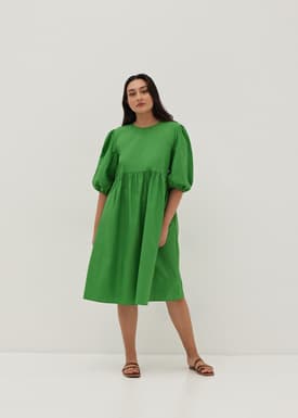 Sapphira Puff Sleeve Cotton Dress