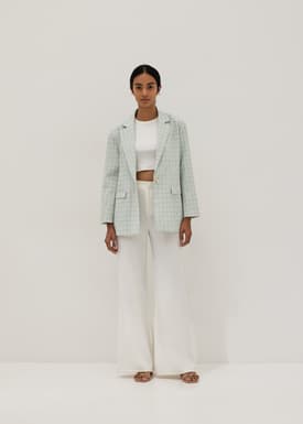 Shiloh Checkered Oversized Blazer