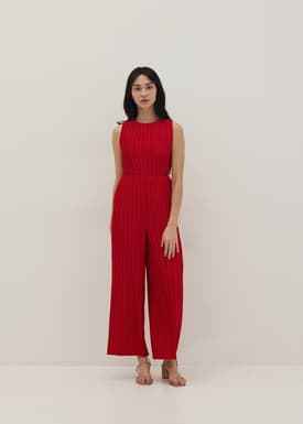 Journee Pleated Jumpsuit