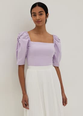 Tabitha Puff Sleeve Bustier Top