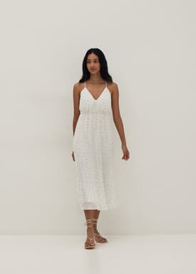 Noemi Padded Polka Dot Dress