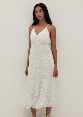 Noemi Padded Polka Dot Dress