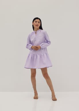 Shaira Ruched Peplum Dress