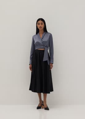Kehlani Wrap Front Sash Tie Top