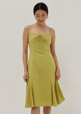 Brynn Fit & Flare Linen Dress