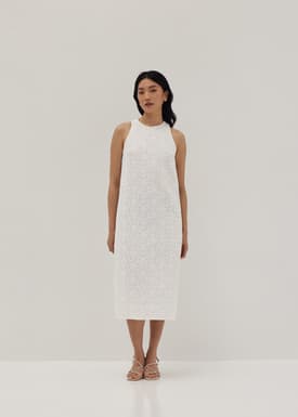 Clover Lace Column Dress